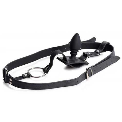 Male Harness with Silicone Anal Plug Master Series