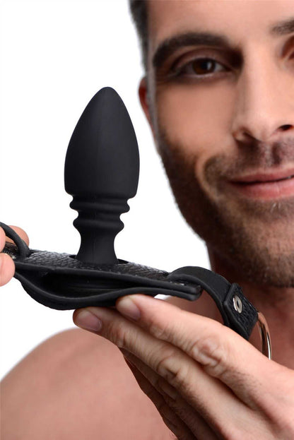 Male Harness with Silicone Anal Plug Master Series