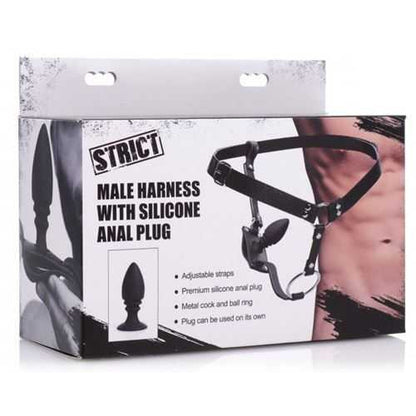 Male Harness with Silicone Anal Plug Master Series