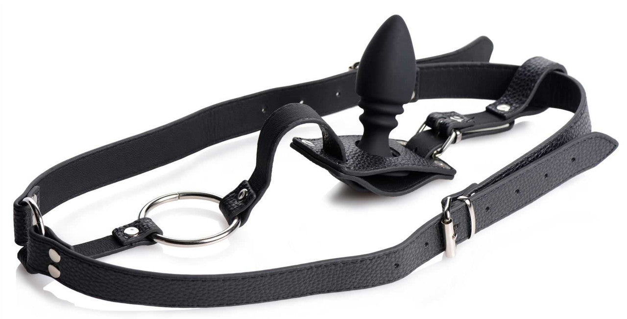 Male Harness with Silicone Anal Plug Master Series