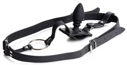 Male Harness with Silicone Anal Plug Master Series