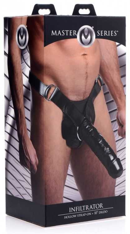 Master Series Infiltrator Hollow Strap-On + 9" Dildo Master Series