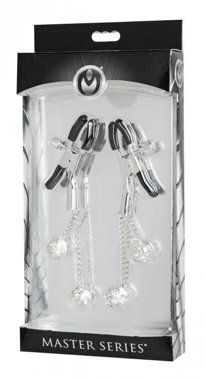 Ornament Adjustable Nipple Clamps w Jewel Accents