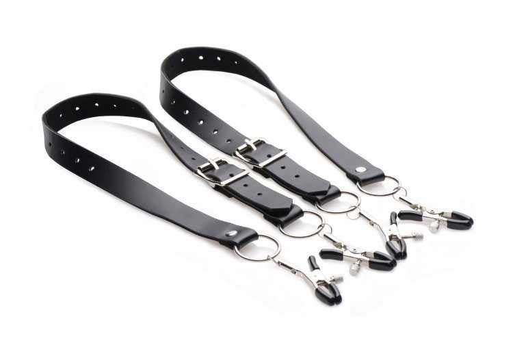 Master Series Spread Labia Spreader Straps with Clamps Master Series