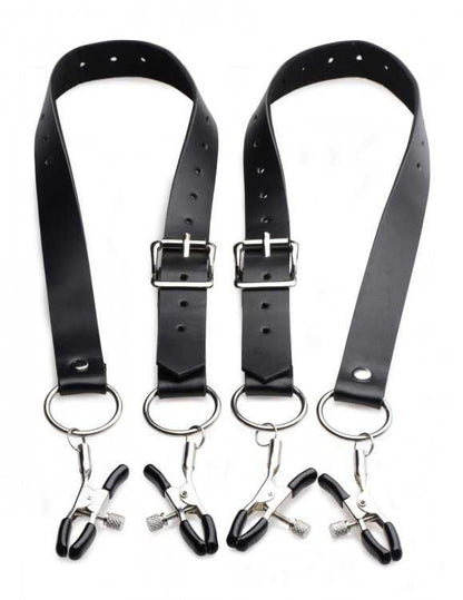 Master Series Spread Labia Spreader Straps with Clamps Master Series