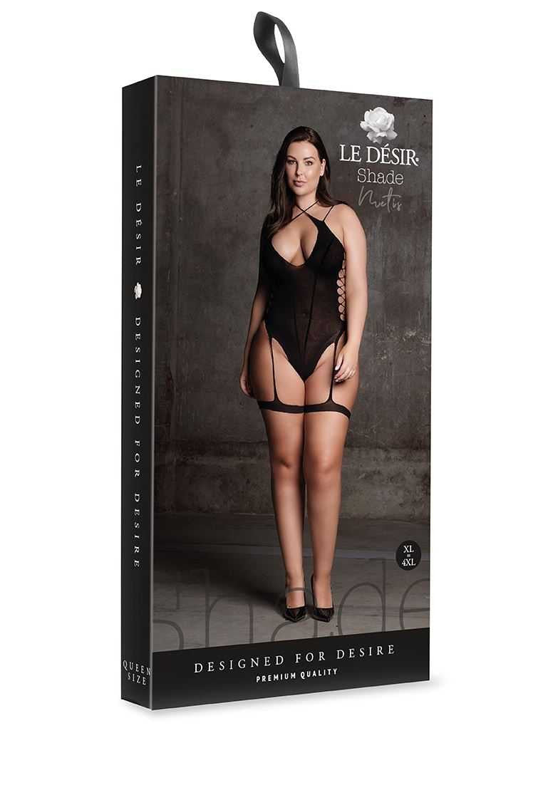 Metis XVI Body with Garters and Crossed Neckline Plus Size le desir