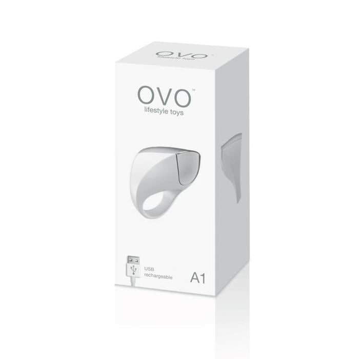OVO A1 silicone vibrating cock ring with 7 vibration programmes