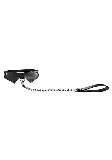 Ouch Exclusive Collar & Leash - Black SHOTS