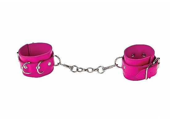 Ouch! Leather Cuffs For Hand and Ankles Pink SHOTS