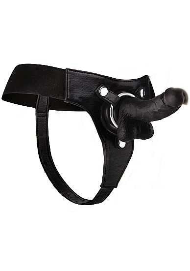 Ouch Realistic 7" Strap On Black SHOTS