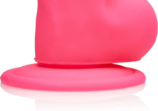 Premium Silicone Suction Dildo 8"/20cm Pink BuzzPinky