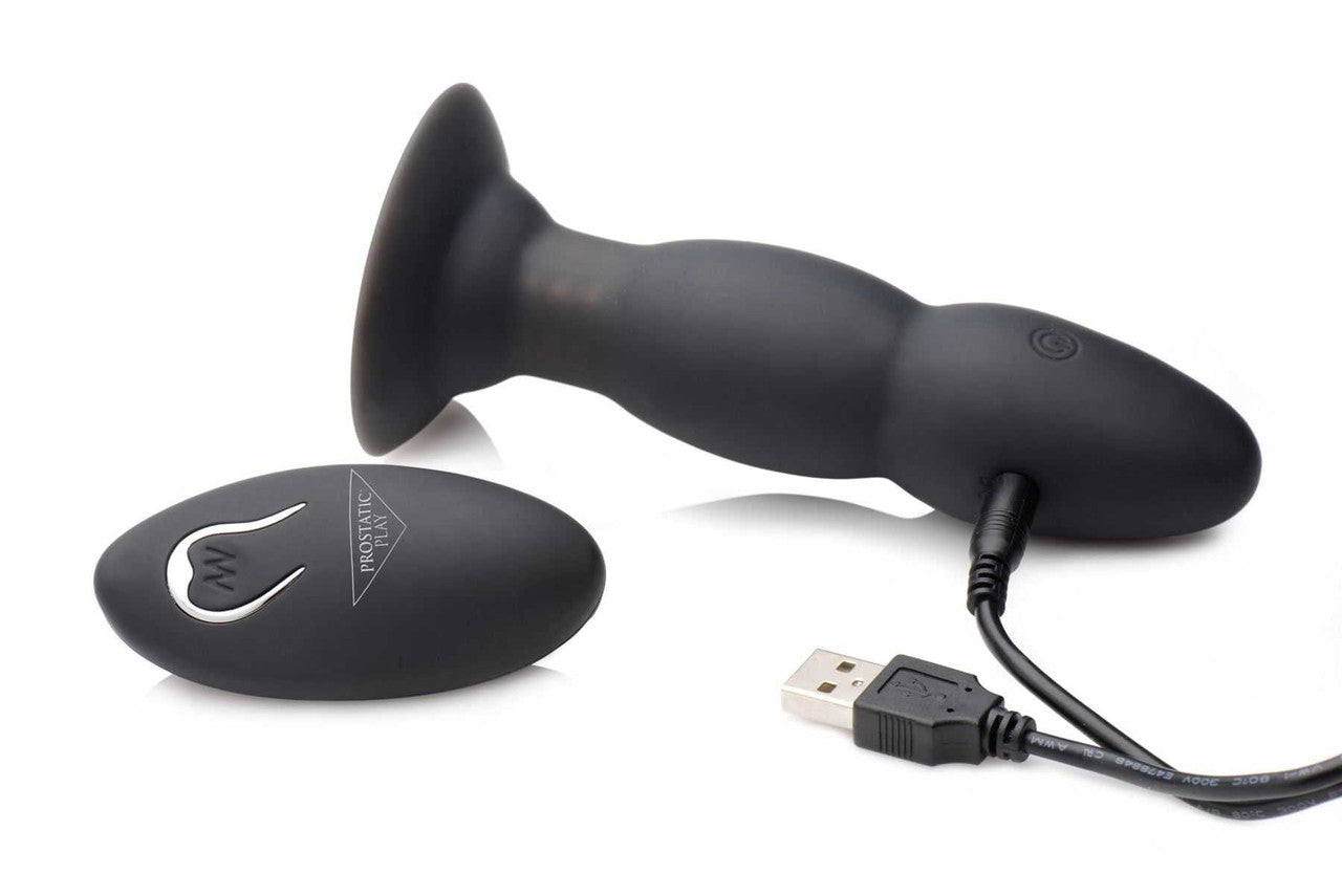Rim Master Rechargeable Vibrating Rimming Plug with Remote Control Master Series