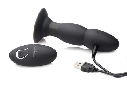 Rim Master Rechargeable Vibrating Rimming Plug with Remote Control Master Series