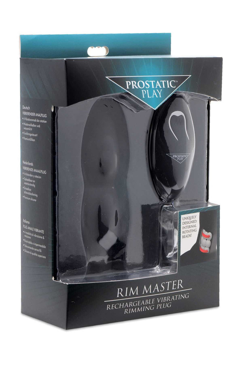 Rim Master Rechargeable Vibrating Rimming Plug with Remote Control Master Series