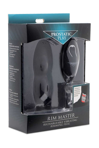 Rim Master Rechargeable Vibrating Rimming Plug with Remote Control Master Series