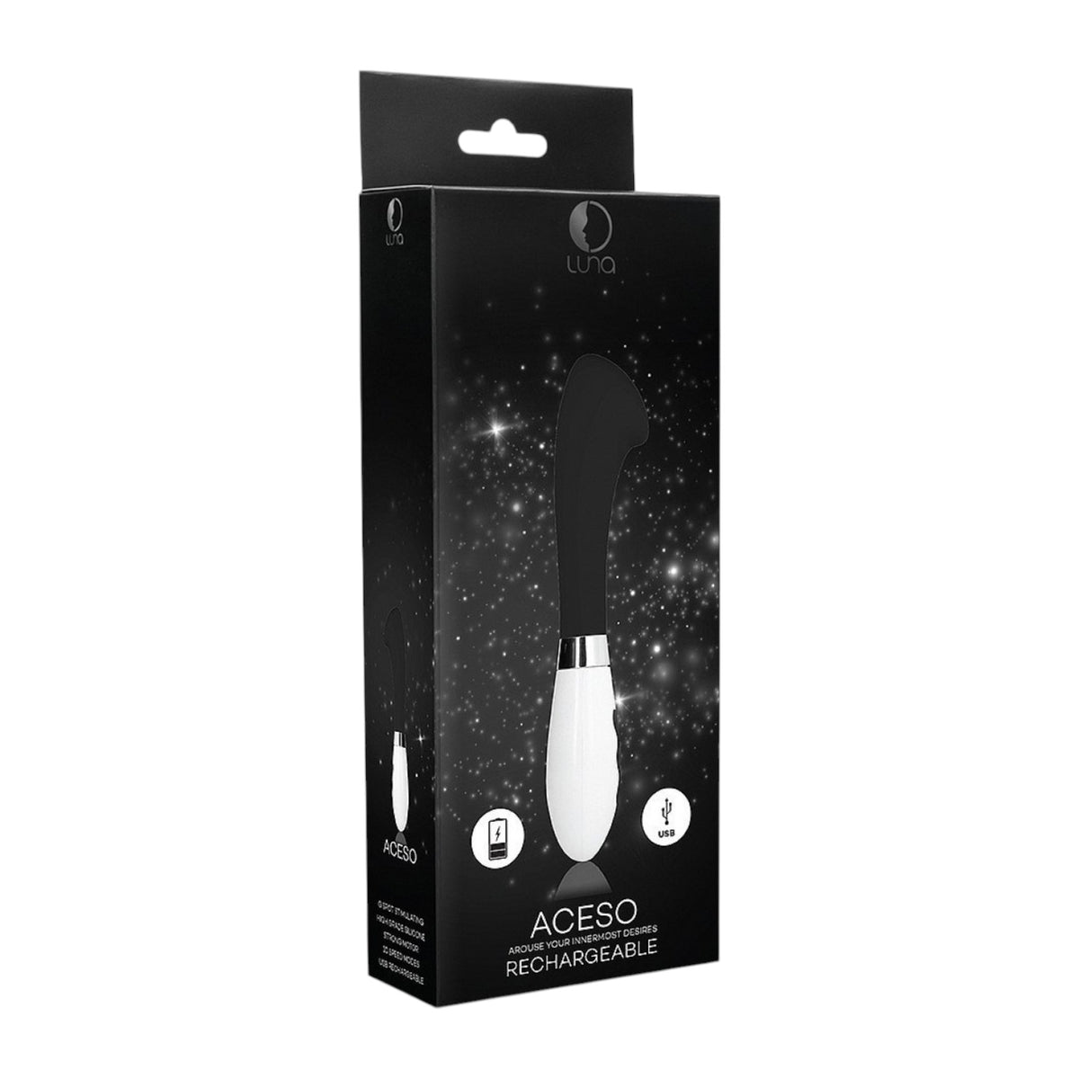 LUNA Aceso Rechargeable G-Spot Vibrator – Black