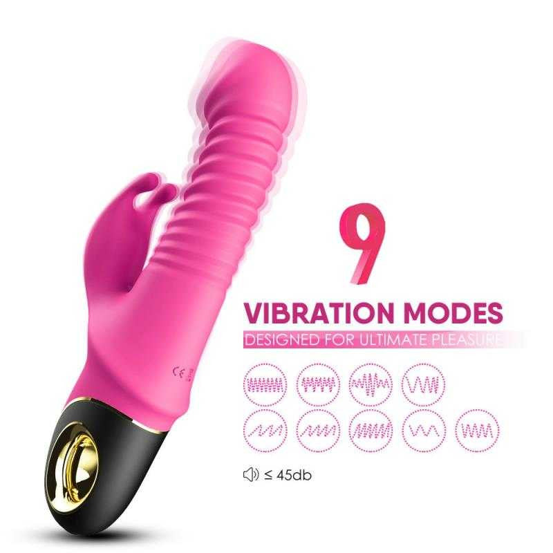 Rose Radiance Rabbit: 9 Modes & 9 Frequencies for Ultimate Pleasure BuzzPinky