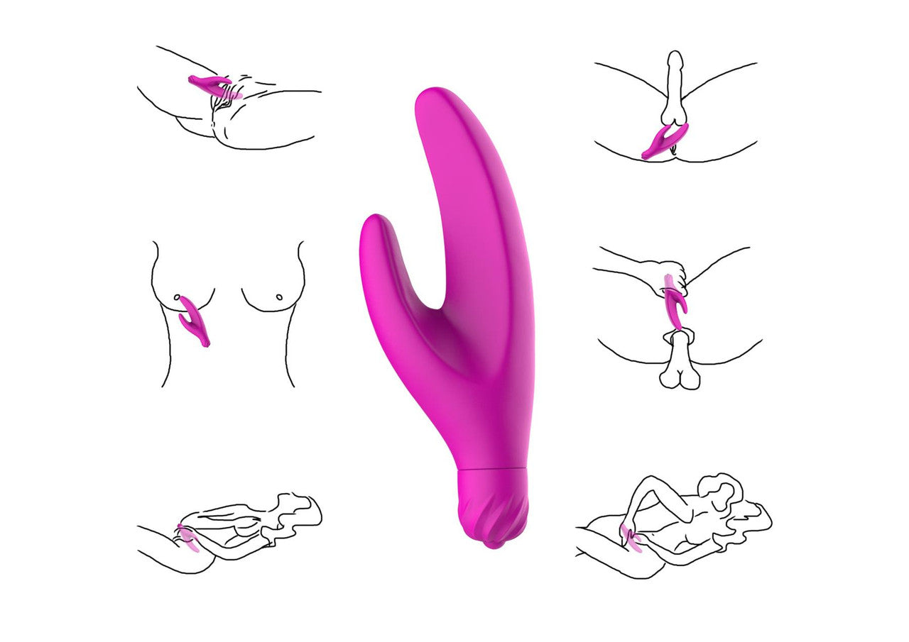 SensuCurve Discreet Rabbit Vibrator Purple BuzzPinky