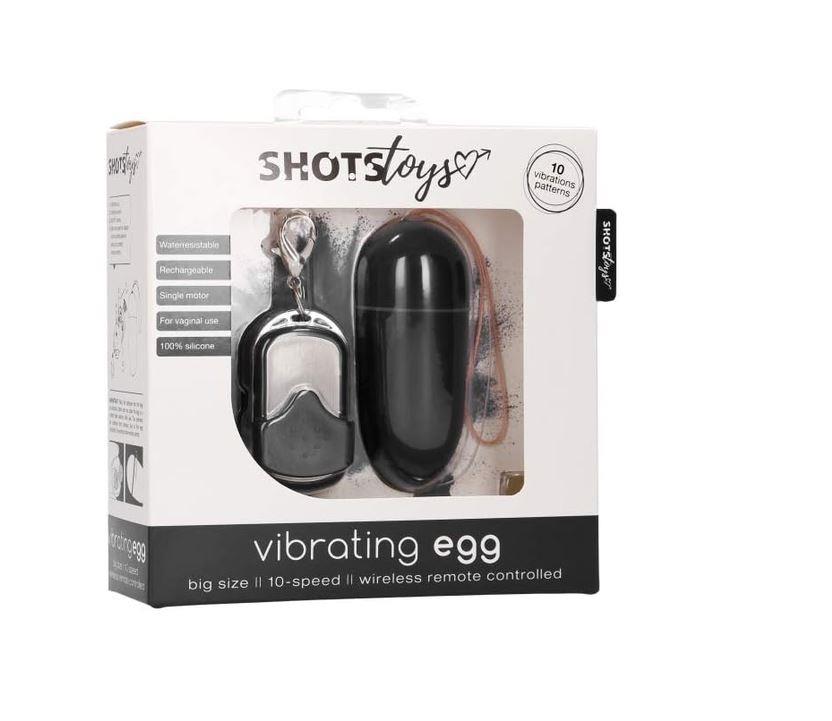 Shots Toys 10 Speed Remote Vibrating Egg (Black)
