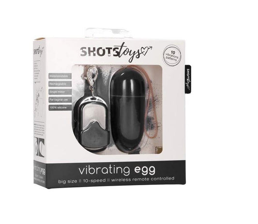 Shots Toys 10 Speed Remote Vibrating Egg (Black)