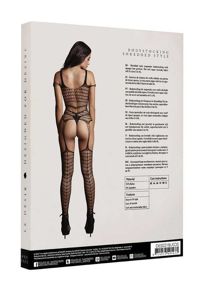 Shredded Bodystocking One Size le desir