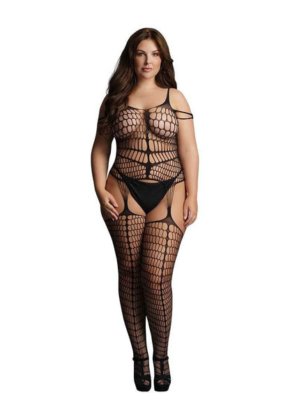 Shredded Suspender Bodystocking Plus Size le desir