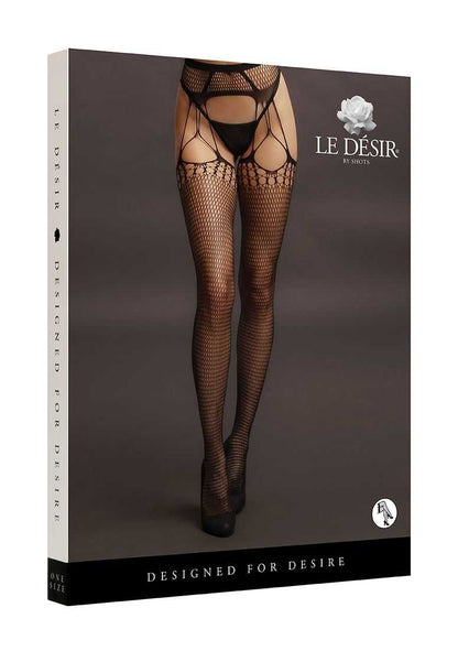 Shredded Suspender Pantyhose One Size le desir