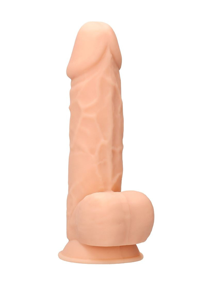 Silicone Dildo With Balls - 21.6 cm - Flesh SHOTS