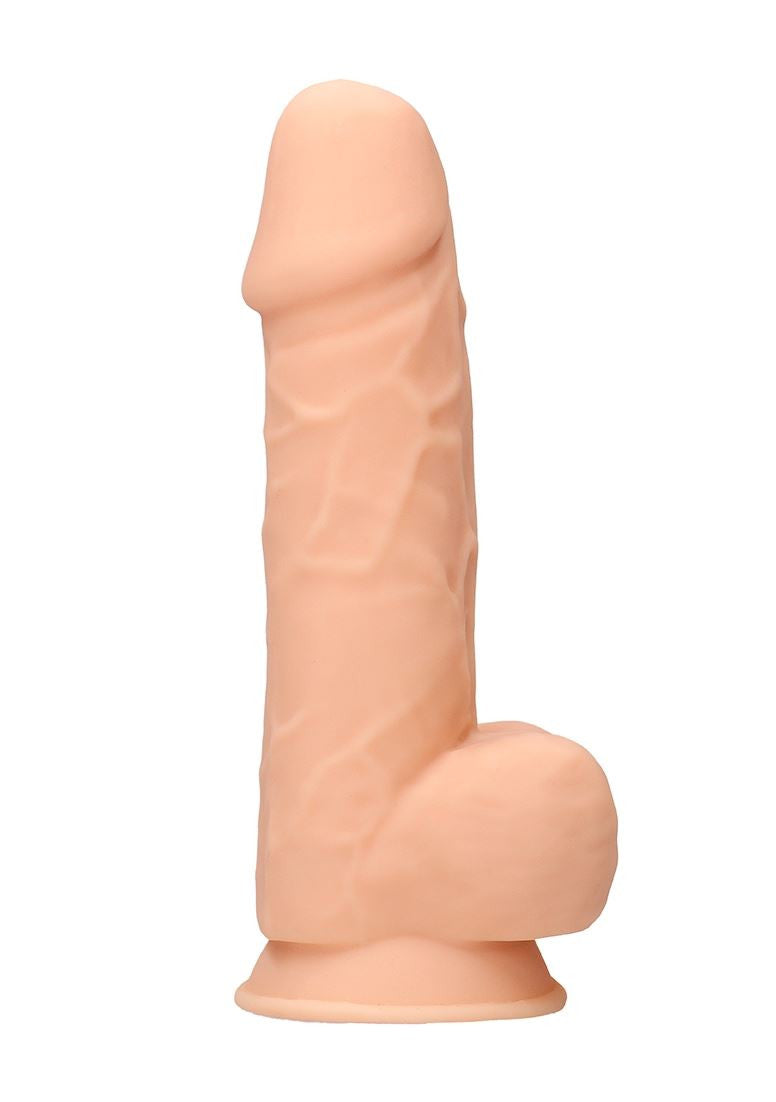 Silicone Dildo With Balls - 21.6 cm - Flesh SHOTS
