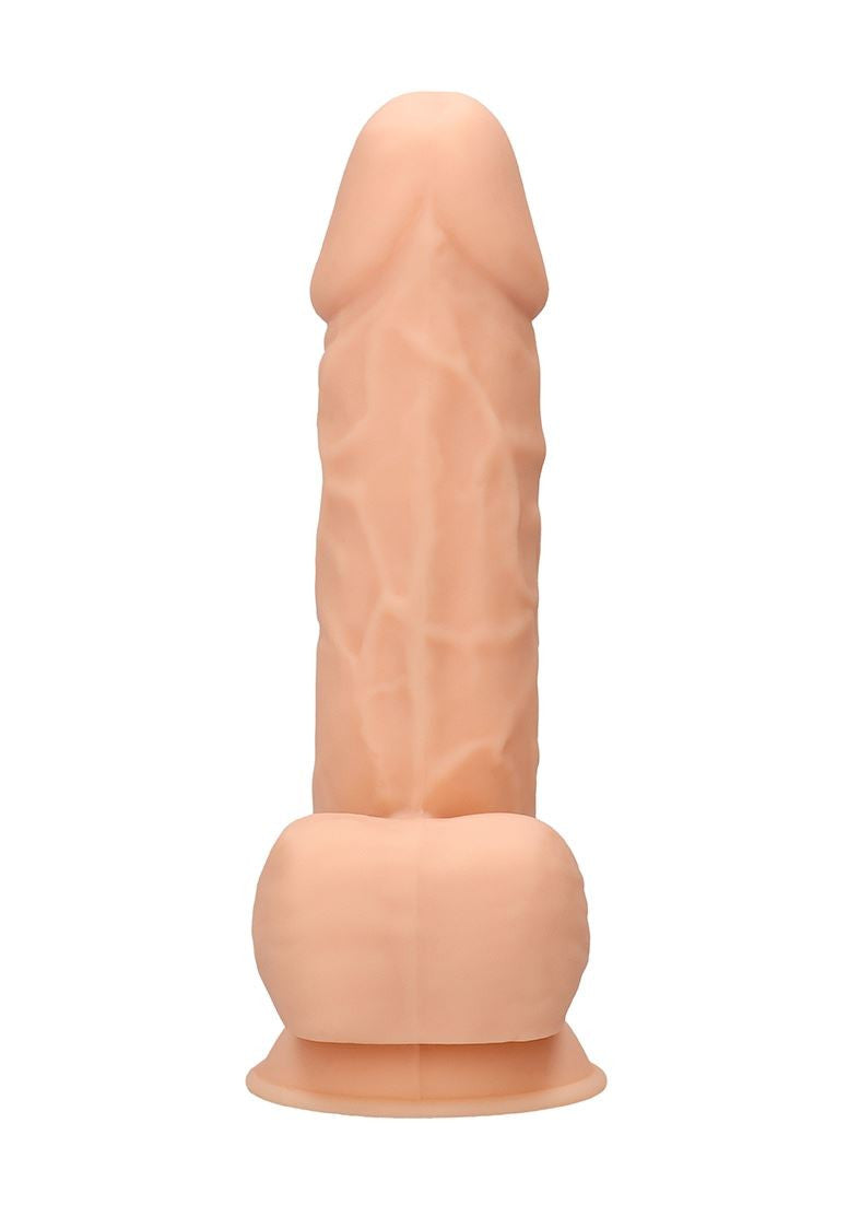 Silicone Dildo With Balls - 21.6 cm - Flesh SHOTS