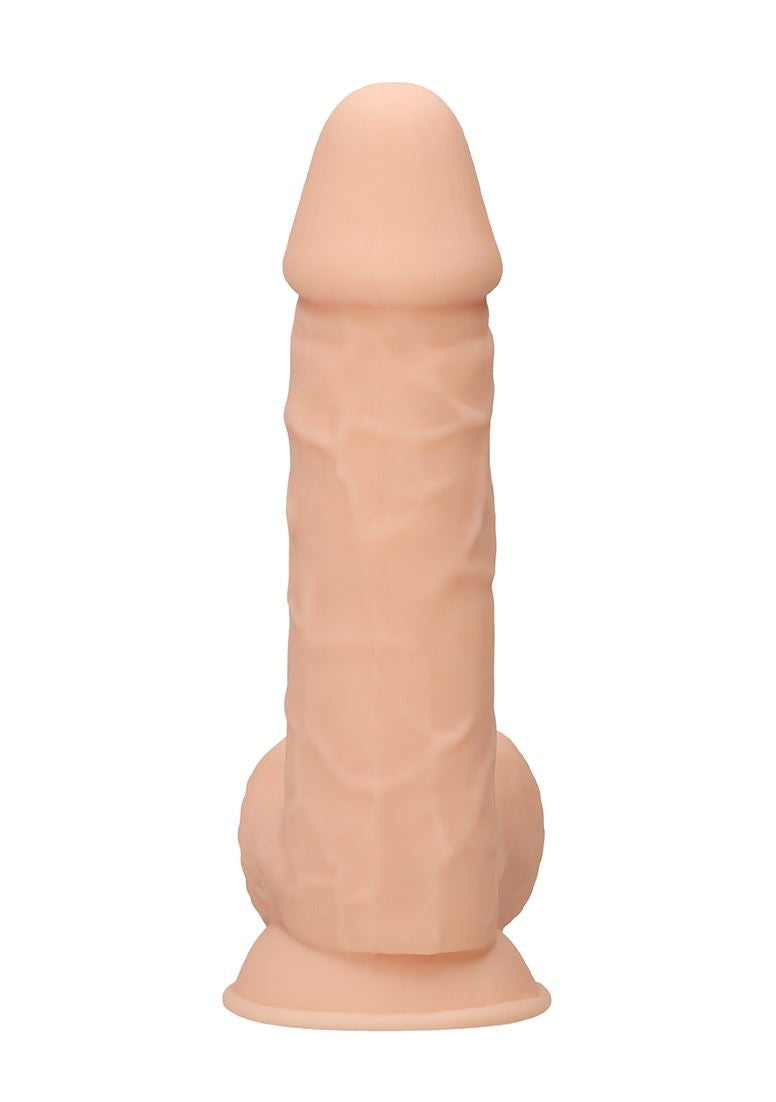 Silicone Dildo With Balls - 21.6 cm - Flesh SHOTS