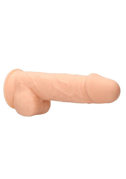 Silicone Dildo With Balls - 21.6 cm - Flesh SHOTS