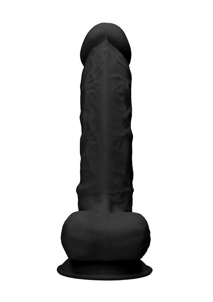 Silicone Dildo With Balls - 22.8 cm - Black SHOTS