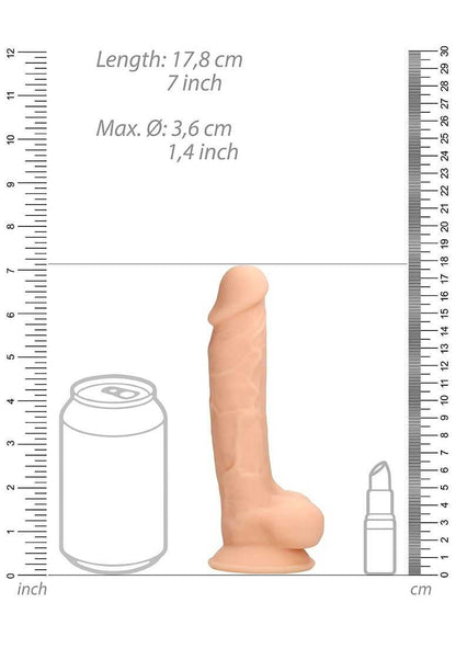 Silicone Dildo with Balls - 7''/ 18 cm SHOTS