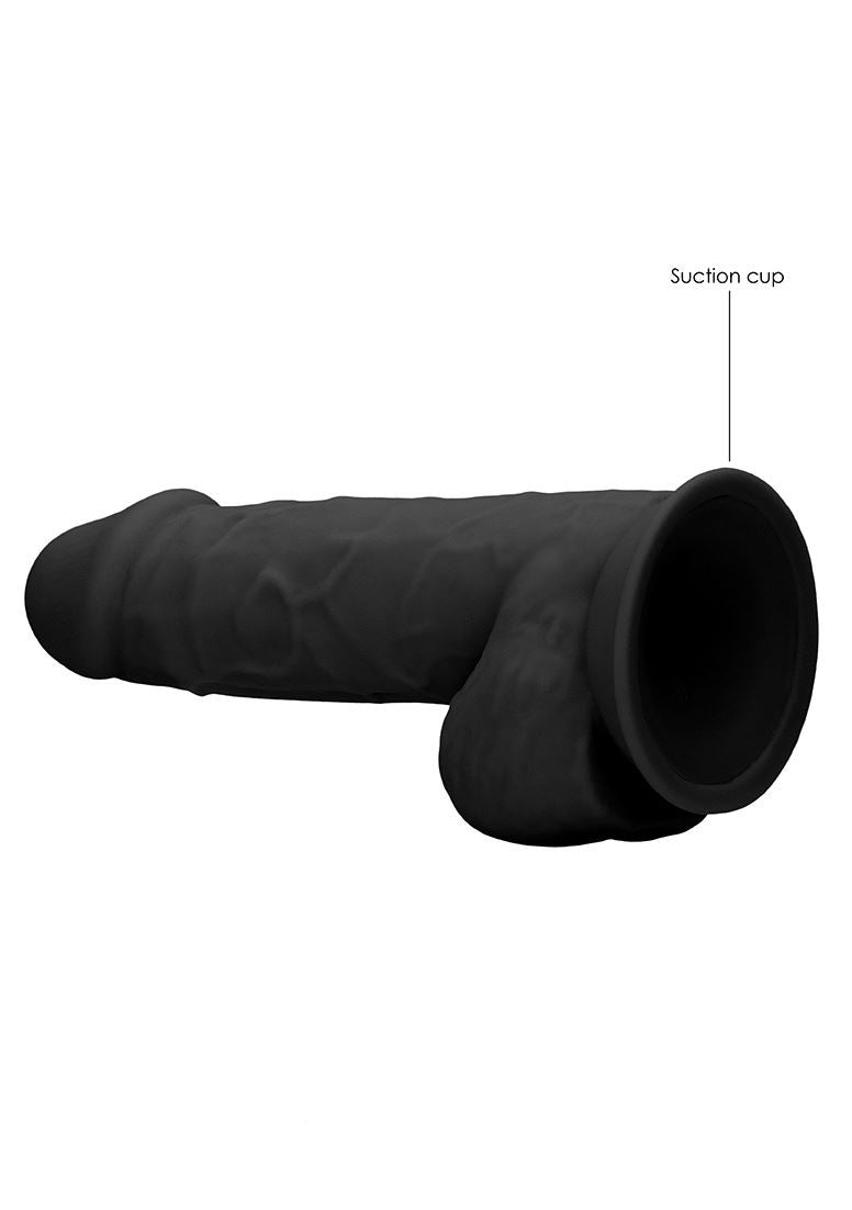 Silicone Dildo with Balls - 8.5''/ 21.6 cm real rock