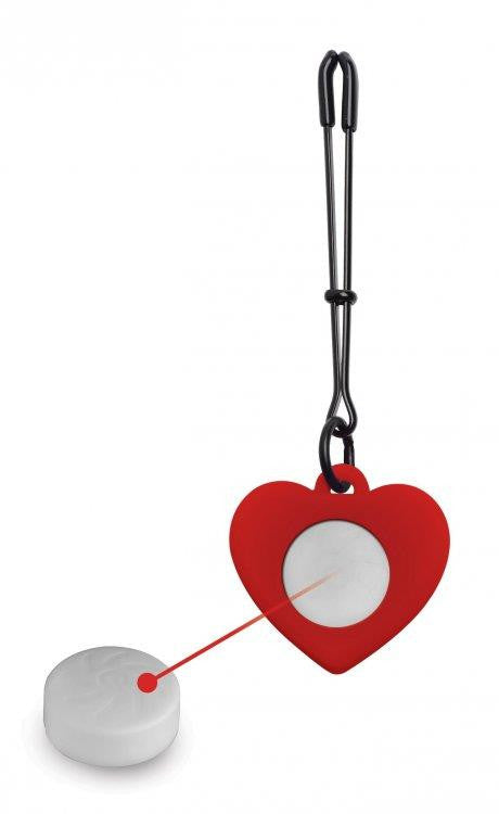 Silicone Light Up Heart Tweezer Nipple Clamps xr brands
