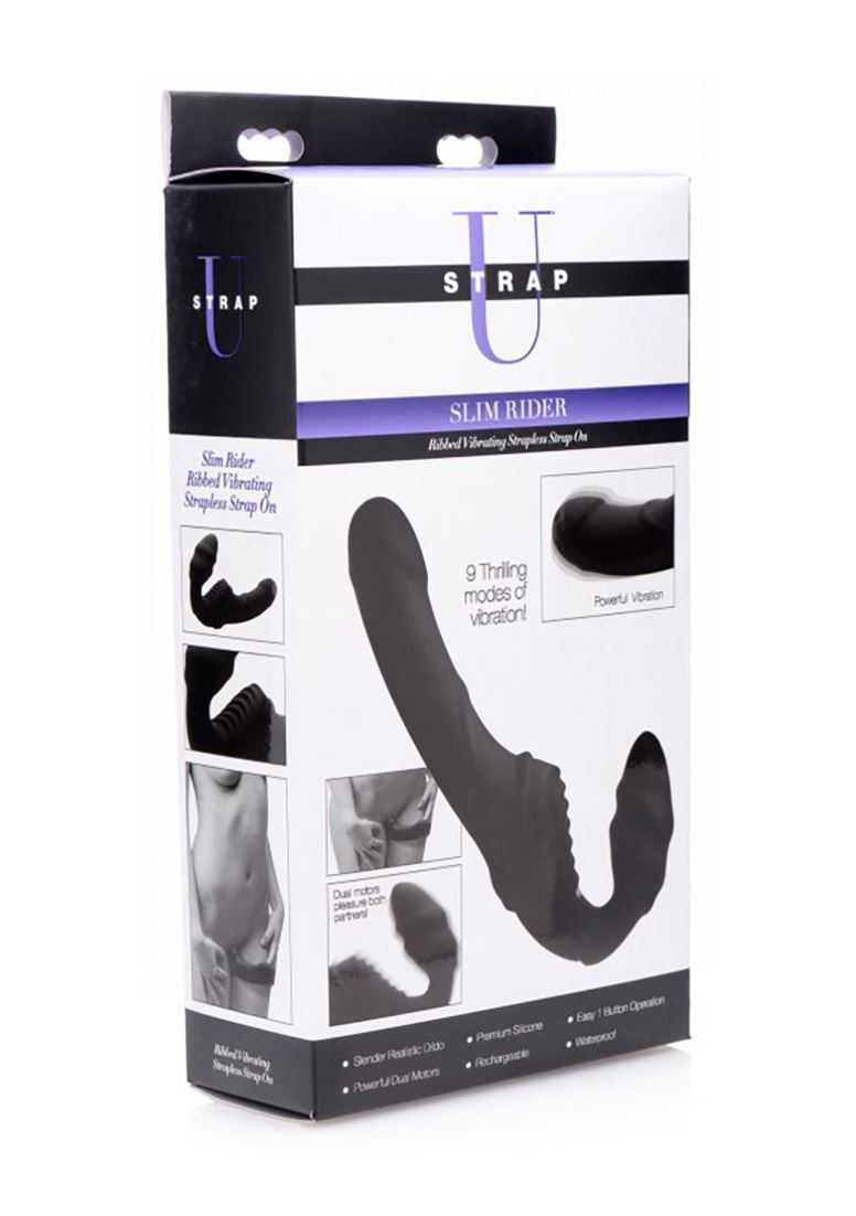 Slim Rider Vibrating Strapless Strap On xr brands