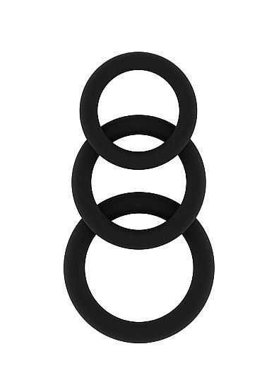 Sono No.25 - Cockring Set - Black Sono