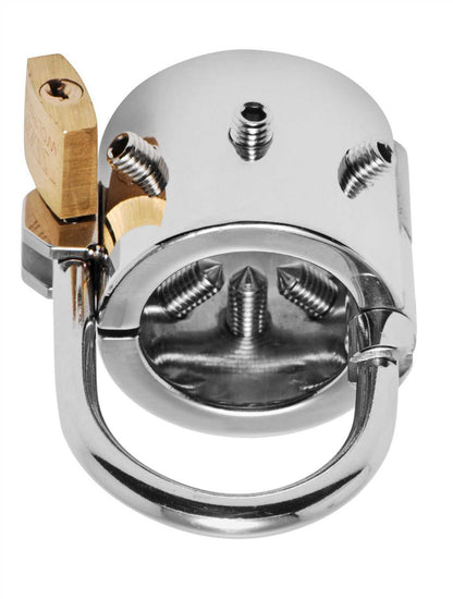 Spiked CBT Ball Stretcher with Scrotum Separator Strapu