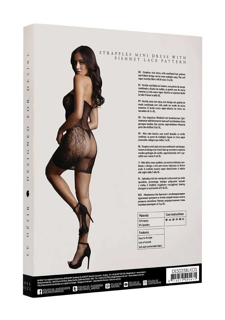 Strapless Mini Dress One Size le desir