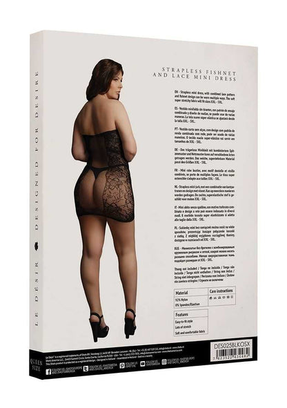 Strapless Mini Dress Plus Size le desir