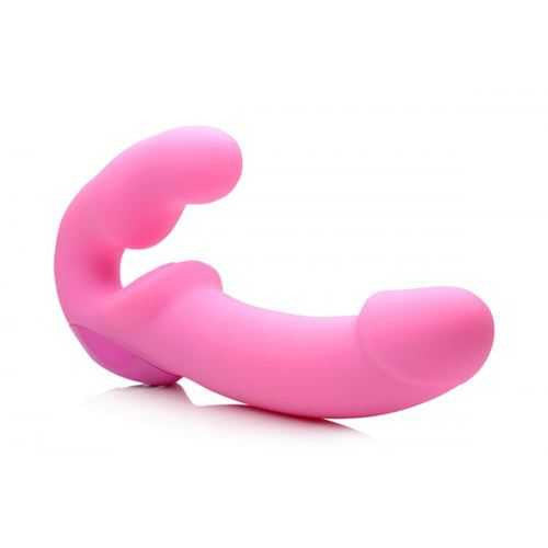 Strapless Strap-On Vibrator - Urge Pink, Remote Control, Dual Stimulation xr brands