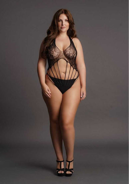 Strappy Lace Teddy Plus Size le desir