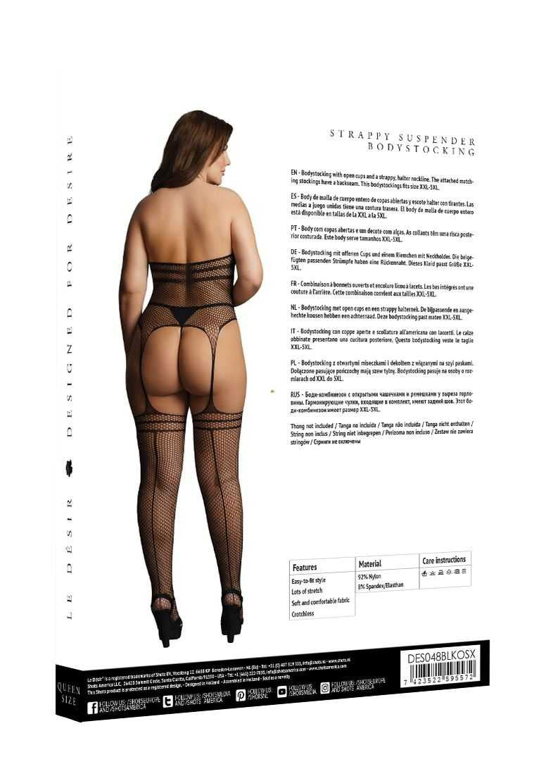 Strappy Suspender Bodystocking Plus Size le desir