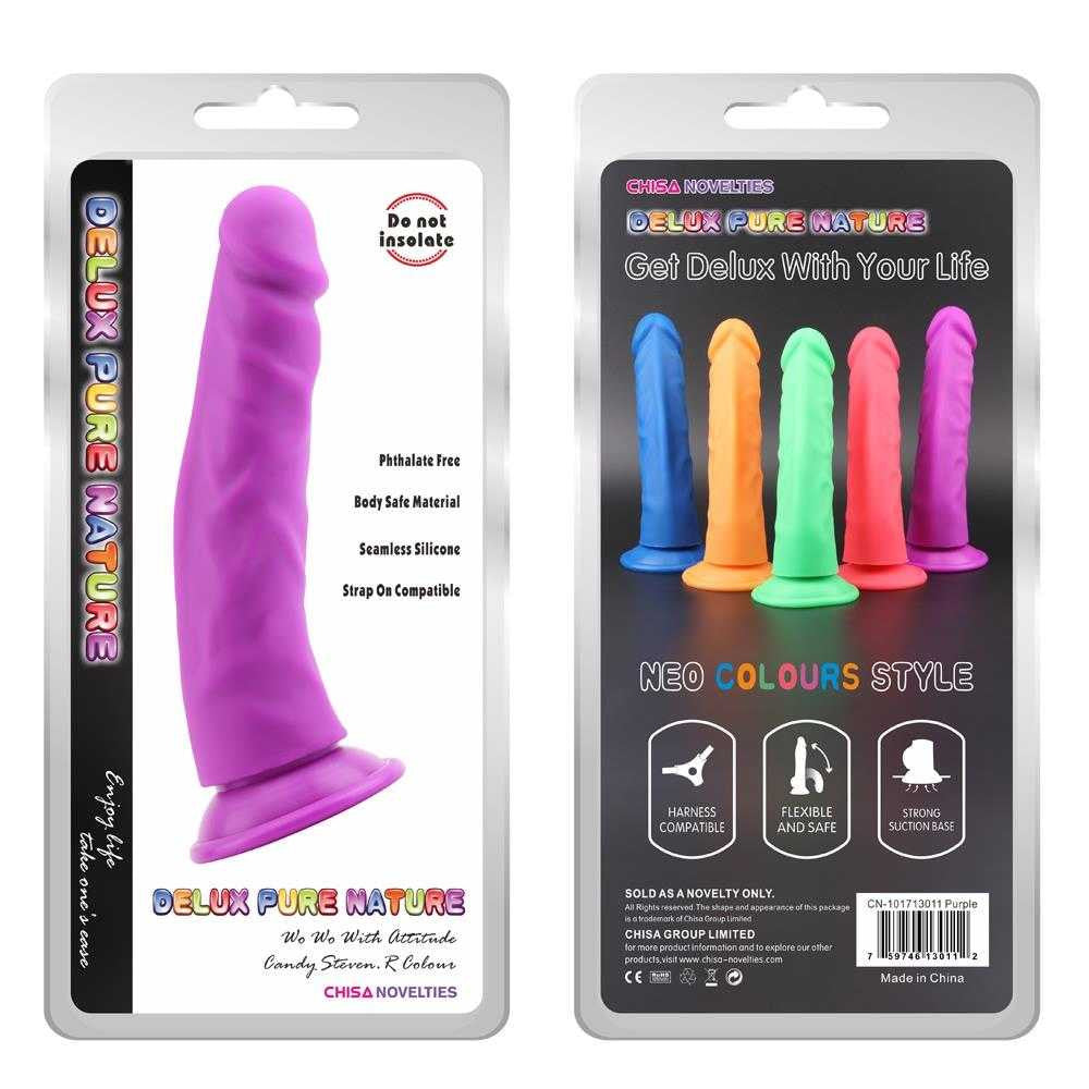 Suction Cup Dildo 8.5" Neon Colour chisa