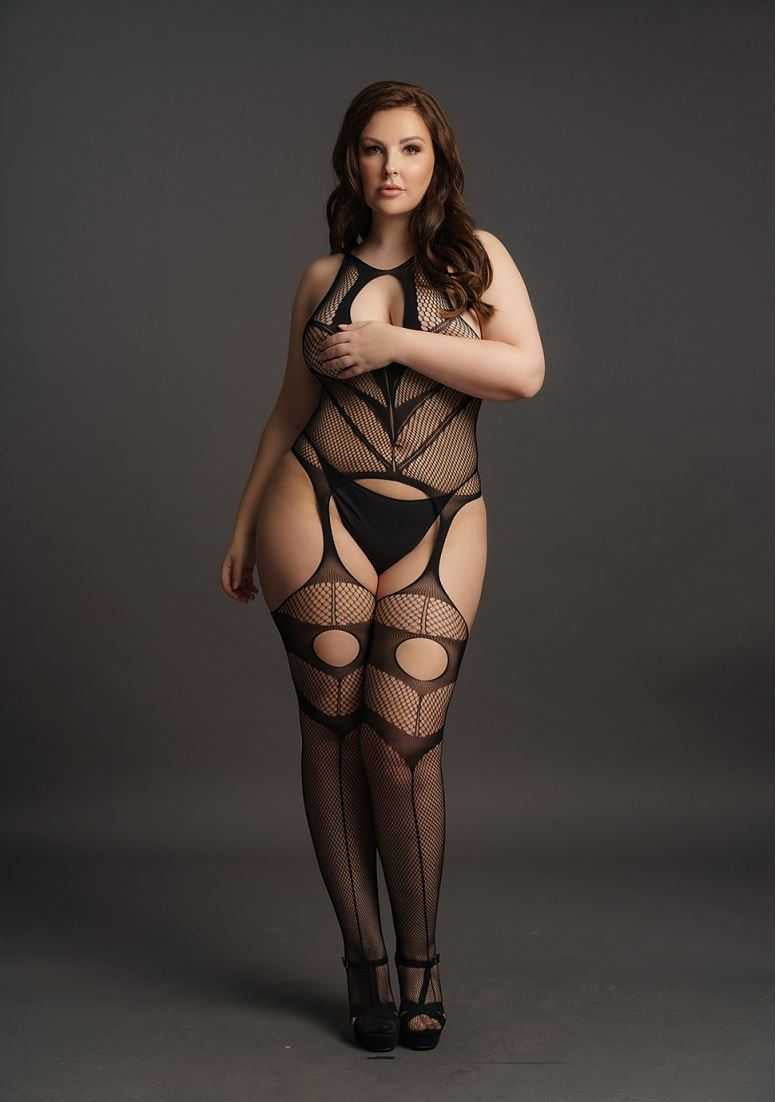 Suspender Bodystocking Plus Size le desir