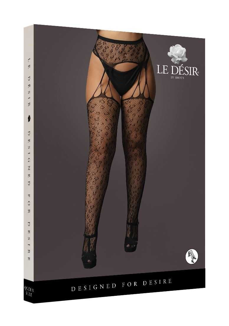 Suspender Leopard Pantyhose Plus Size le desir