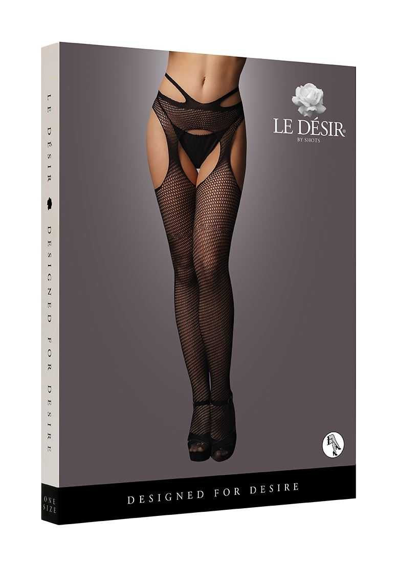 Suspender Pantyhose with Strappy Waist One Size le desir