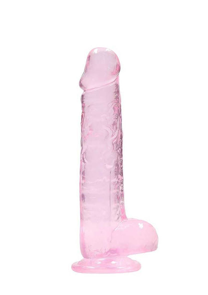 The BuzzPinky Realistic Dildo with Balls 8"/ 20cm Pink BuzzPinky
