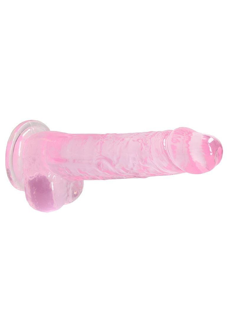 The BuzzPinky Realistic Dildo with Balls 8"/ 20cm Pink BuzzPinky